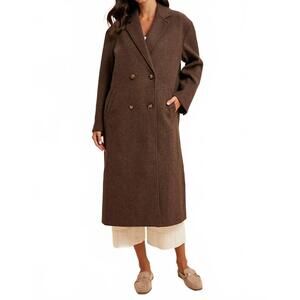 NEW IN-LOOM carrie felted duster coat in espresso